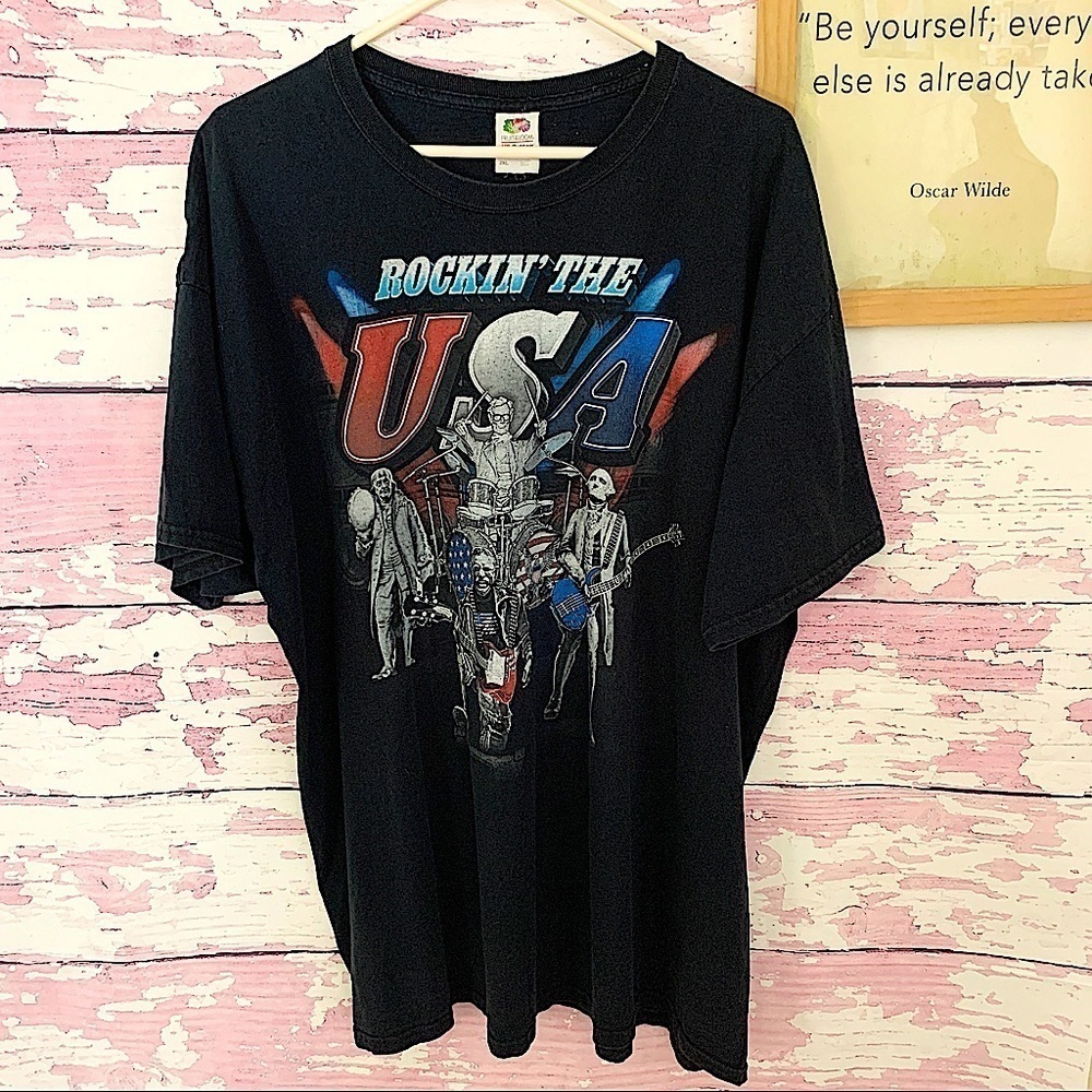 Rockin the USA Men’s 2X President Graphic Shirt